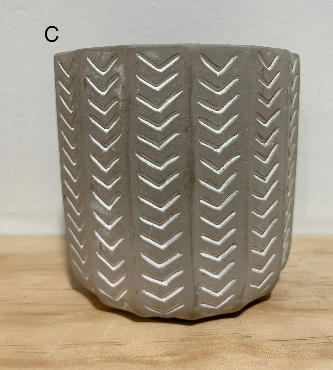 Pots with drainage holes