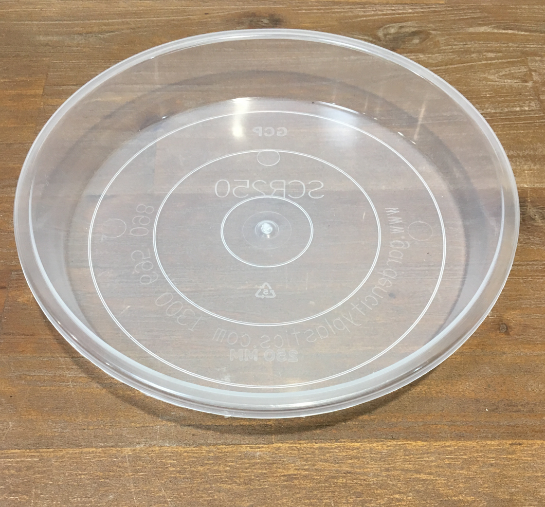 Clear Plastic Saucer 175mm, 200mm, 250mm